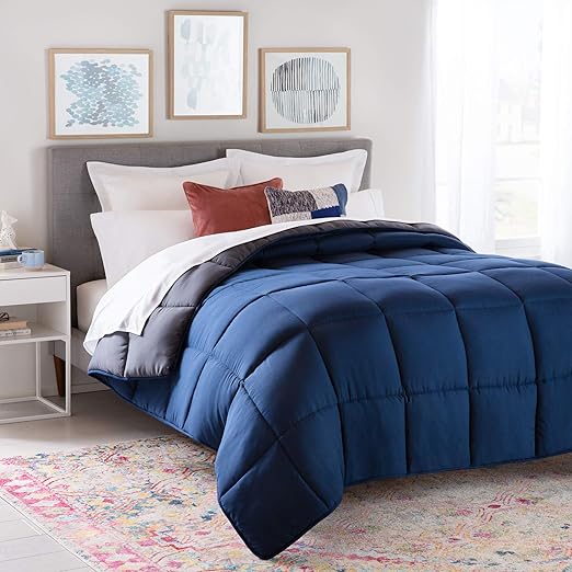 Reversible Down Alternative Comforter and Duvet Insert - All-Season Comforter