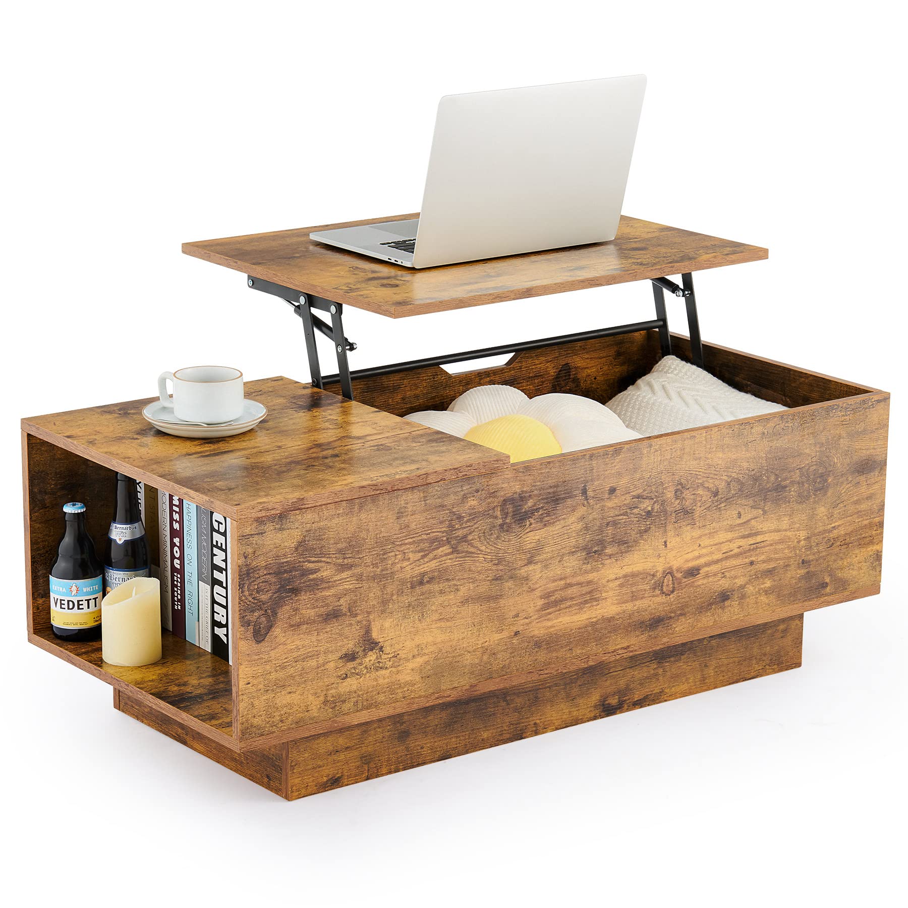 Lift Top Coffee Table for Living Room, Coffee Table with Storage for Modern Home Decor