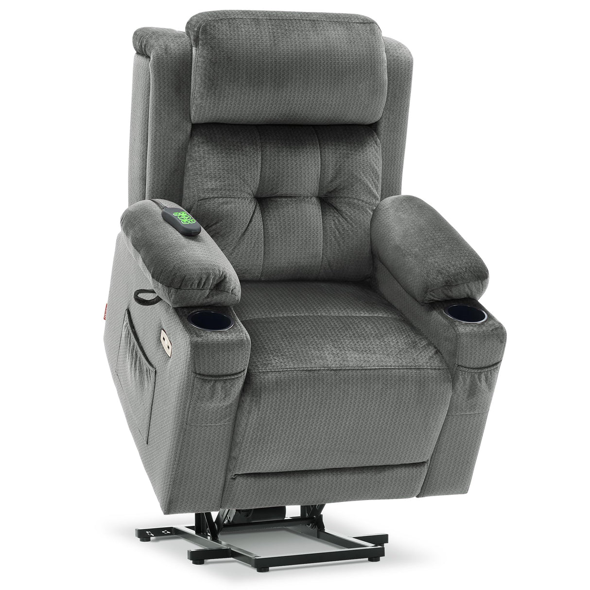 Medium Dual Motor Power Lift Recliner Chair with Massage and Heat for Elderly People