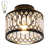 Crystal Ceiling Light Fixture, Modern Semi Flush Mount Ceiling Light,Crystal Chandelier