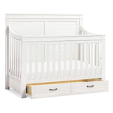 Wesley Farmhouse 4-in-1 Convertible Storage Crib in Heirloom White