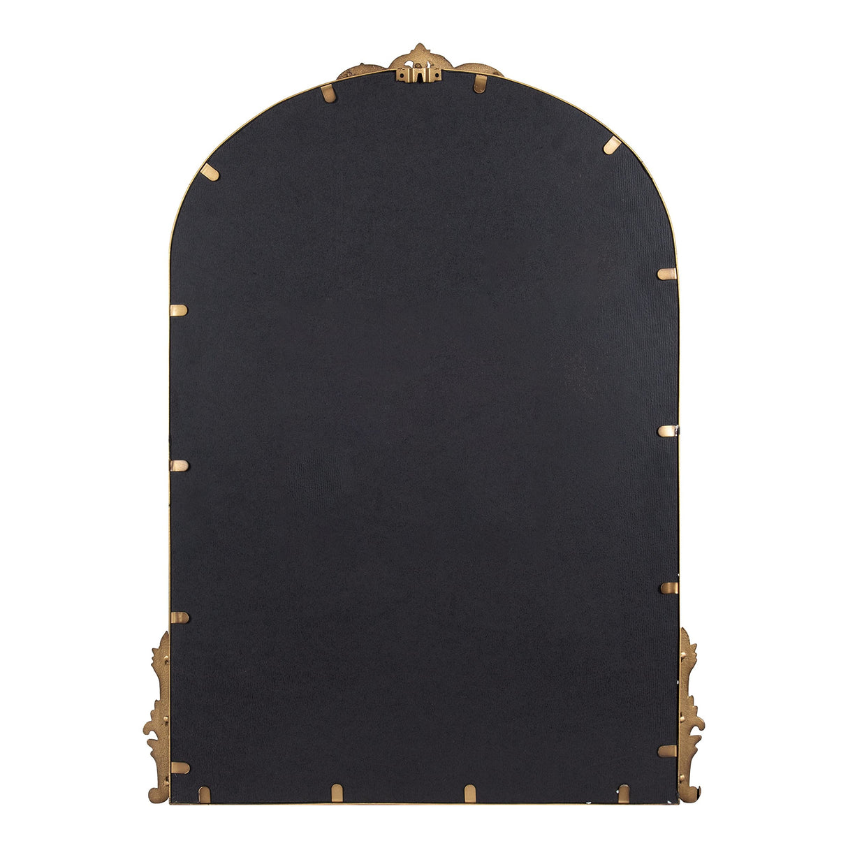 Myrcelle Traditional Arched Mirror, 25 x 33, Gold, Decorative Large Arch Mirror with Ornate Garland Detailing Along The Crown and Edges of The Frame