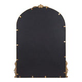 Myrcelle Traditional Arched Mirror, 25 x 33, Gold, Decorative Large Arch Mirror with Ornate Garland Detailing Along The Crown and Edges of The Frame