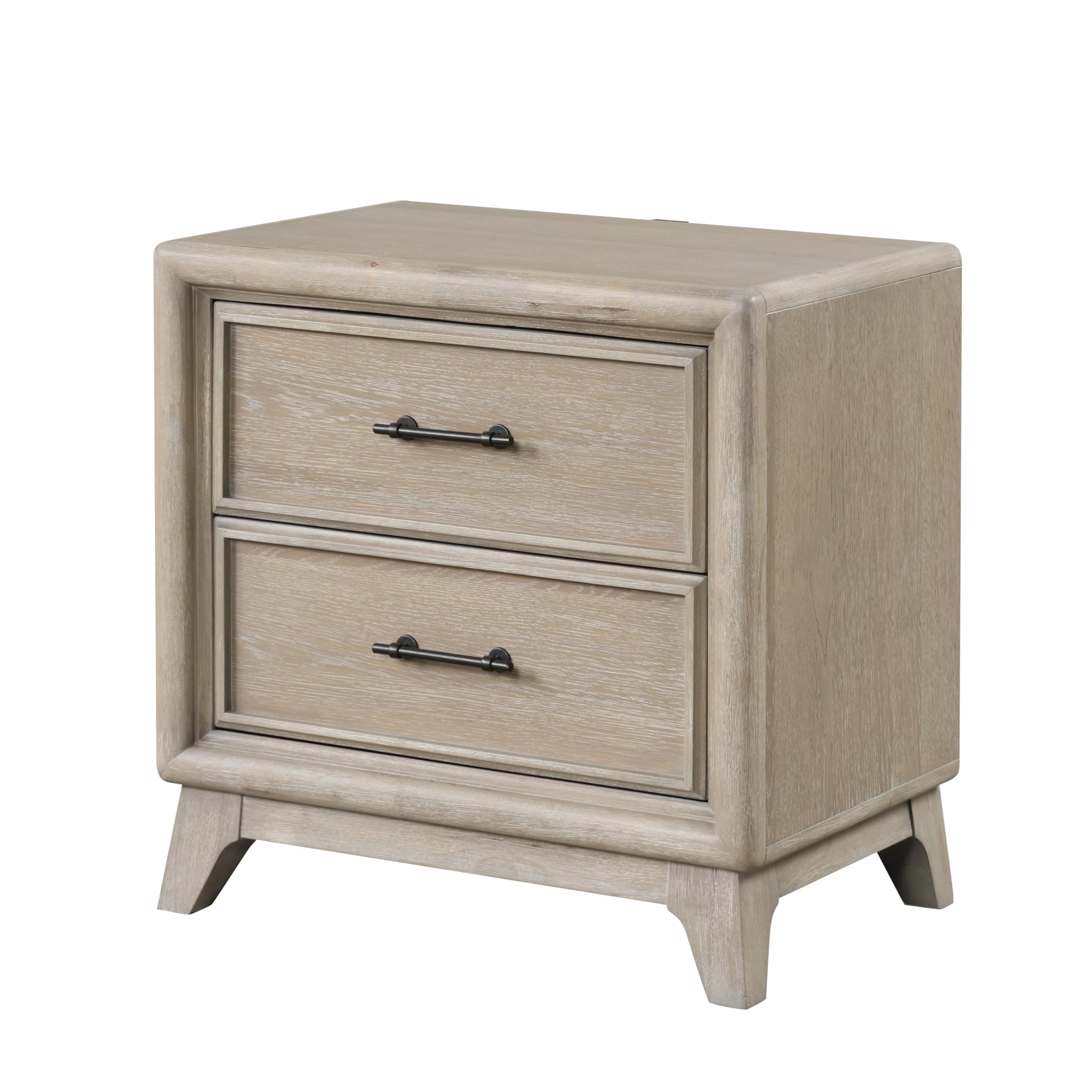Veralyn Modern Solid Wood Brown Nightstand