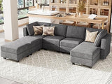 Modular Sofa with Storage Seat U Shaped Couch Modular Sectional Sofa