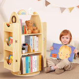 Rotating Bookshelf for Kids, 360° Spinning Bookshelf Tower with Imagination-Boosting and Large Capacity Design