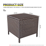 Goognice Outdoor PE Wicker Side Table