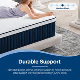 King Mattress, 14Inch Medium Plush Supportive Memory Foam Hybrid Mattress