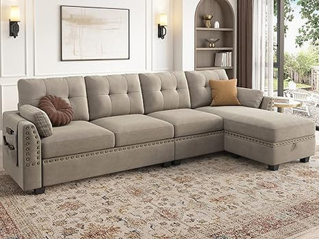 Convertible Sectional Sofa L Shaped Couch Reversible Sectional for Small