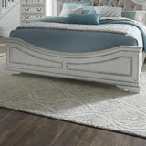 Magnolia Manor King Upholstered Bed - Antique White Tufted Chenille