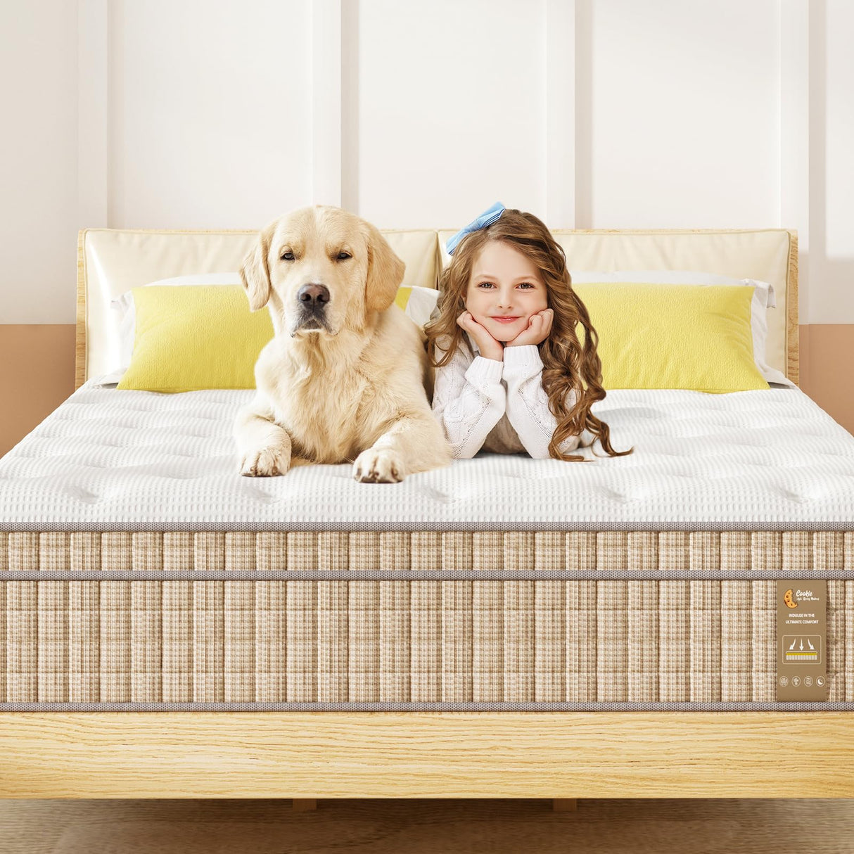 King Size Mattress, 14 Inch Hybrid Mattress in a Box, Pillow Top Bed Mattress