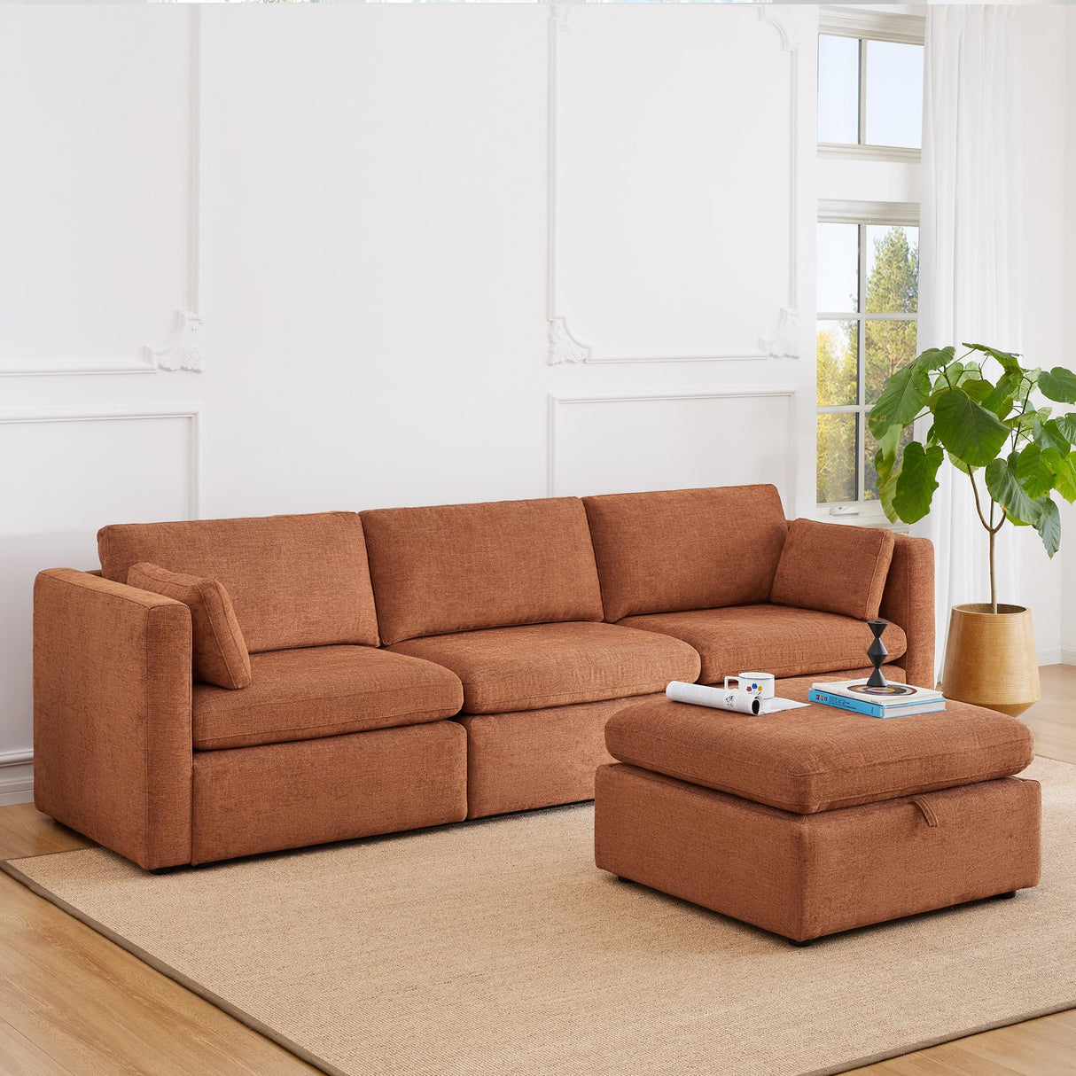 Oversized Modular Sectional Sofa Set, FSC Certified Extra Large L Shaped Couch