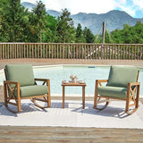 Rocking Bistro Set, 3 Piece Outdoor Patio Conversation Furniture Set