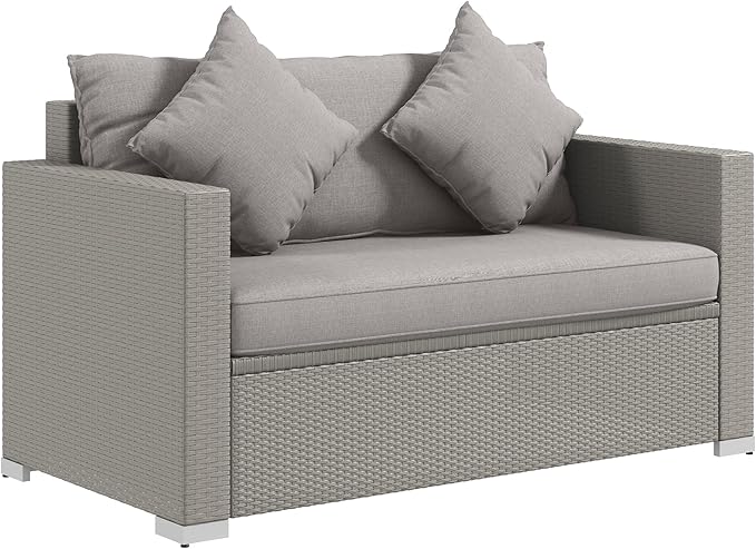 Loveseat with Cushions, 2-Seat Outdoor