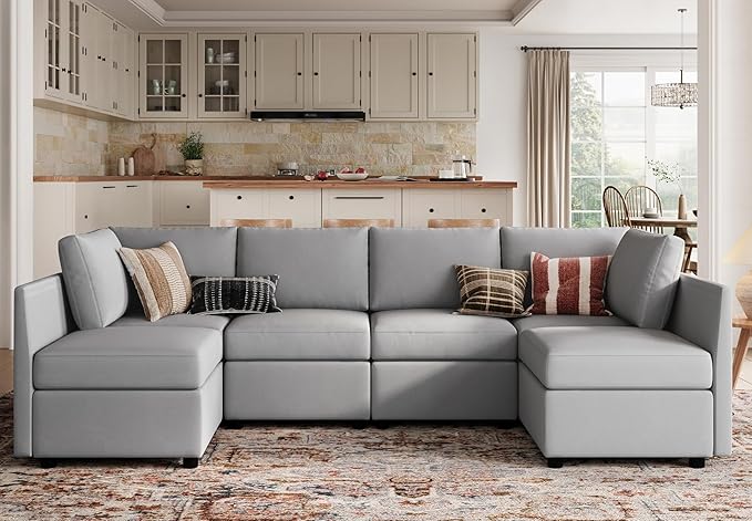 Modular Sectional Sofa, Convertible U Shaped Sofa Couch with Storage