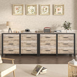 6 Drawer Dresser for Bedroom,Light Oak 47" Wooden Dressers for Bedroom,