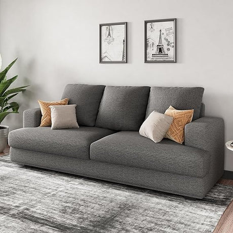 Sofa, 3 Seater Comfy Couch Sofa- Extra Deep Seated Oversized Sofa