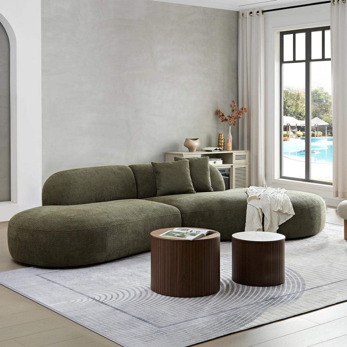 Modular Sectional Sofa,135.4" Oversized Curved Couch