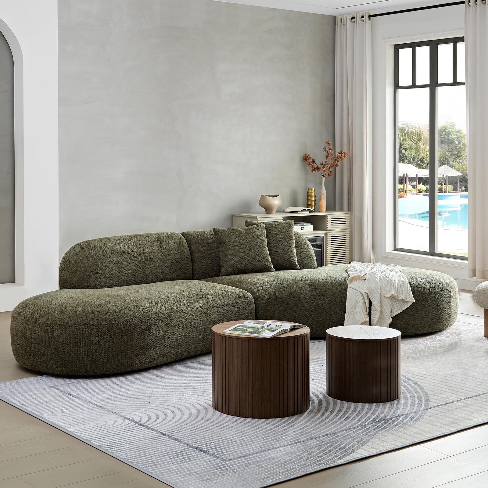 Modular Sectional Sofa,135.4" Oversized Curved Couch