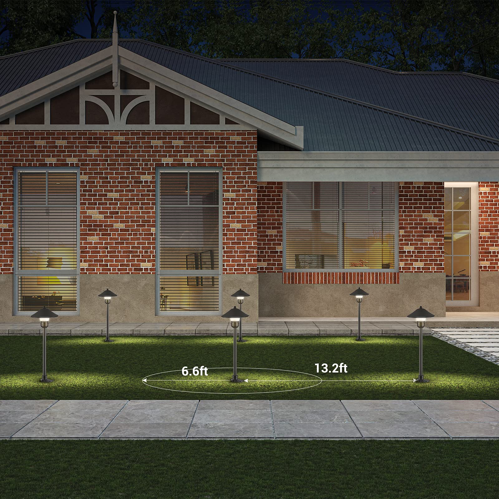 Low Voltage Pathway Lights, 3W 150 LM 3000K 50,000Hrs LED Landscape Lights,