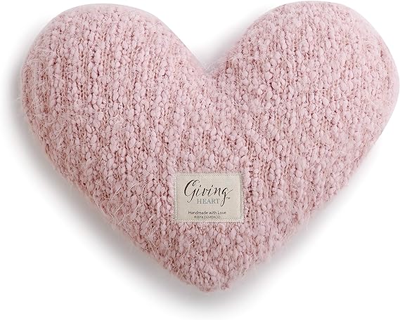 Cream Heart Shaped 10 x 11 inch Plush Polyester Decorative Throw Giving Pillow