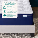 Skyler 12 Inch Cooling Gel Memory Foam Mattress, Fiber Fill Pillow Top, King Size