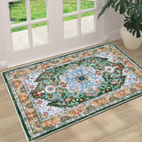 Boho Vintage Area Rug 5x7 Machine Washable Low Pile Ultra-Thin Soft Floor Carpet