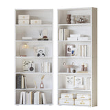 Bookshelves and Bookcases Set of 2 Floor Standing 6 Tiers Display Storage