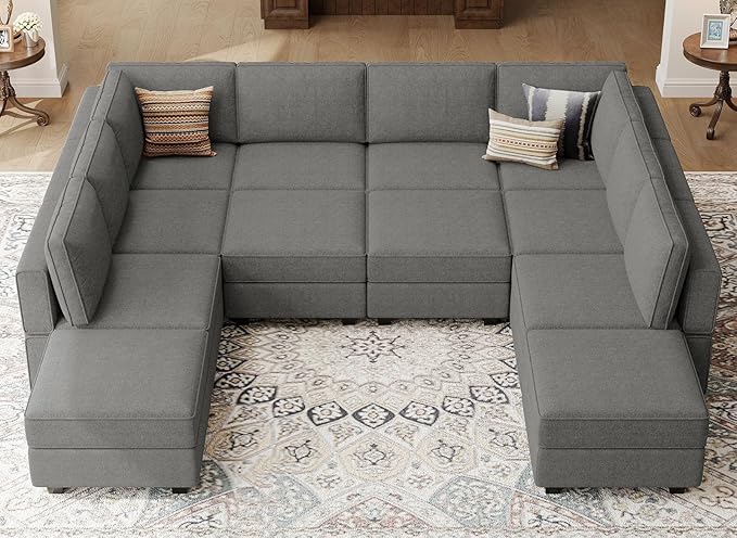 Modular Sleeper Sectional Sofa Couch Oversized U Shaped Sofa with Storage Convertible