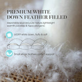 3 Inch White Down Mattress Topper - Queen Size White Feather