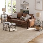 End Table with Charging Station, Side Table with USB Ports and Outlets, Nightstand, 3