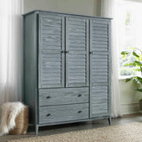 Greenport 3-Door Wardrobe, Brushed Grey