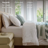 Percale Duvet Cover - Cotton Tencel Lyocell Duvet Cover Set, Crisp Breathable,