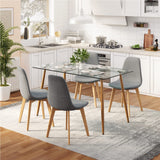 5-Piece Dining Table Set, Modern Dinette Set of 5, 51" L X 27.5" W Table & Chair Set for 5