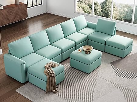 Modular Sectional Sofa, Oversized Sectional Couch with Storage, Ottomans