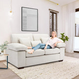 Loveseat Couch Sofa,73" Upholstered Living Room Sofa with Pillows Modern