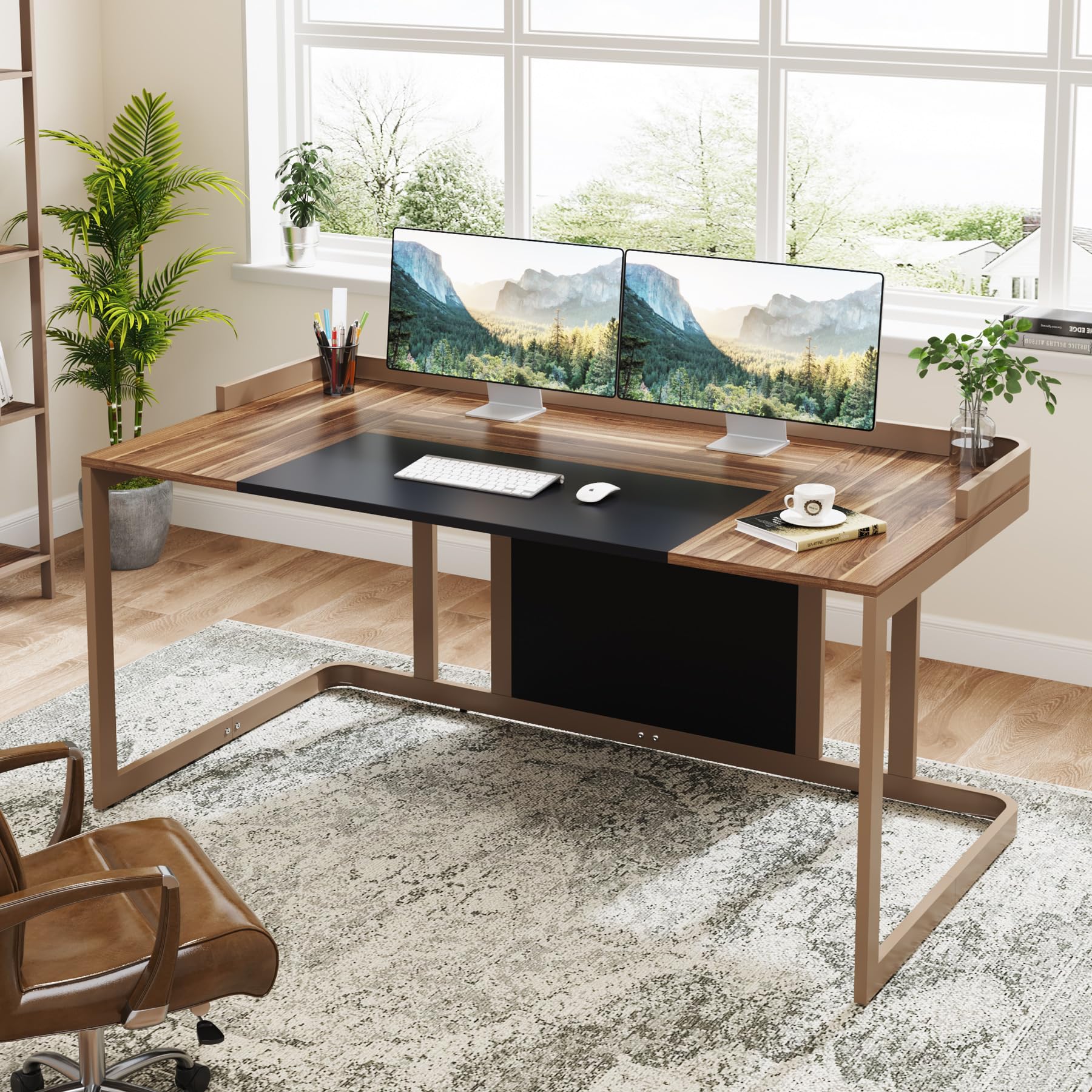63 x 31.5 inch Large Office Desk Computer Table Study Writing Desk Workstation