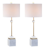 JYL5008A-SET2 Set of 2 Table Lamps Dawson 30" Marble/Crystal LED Table Lamp