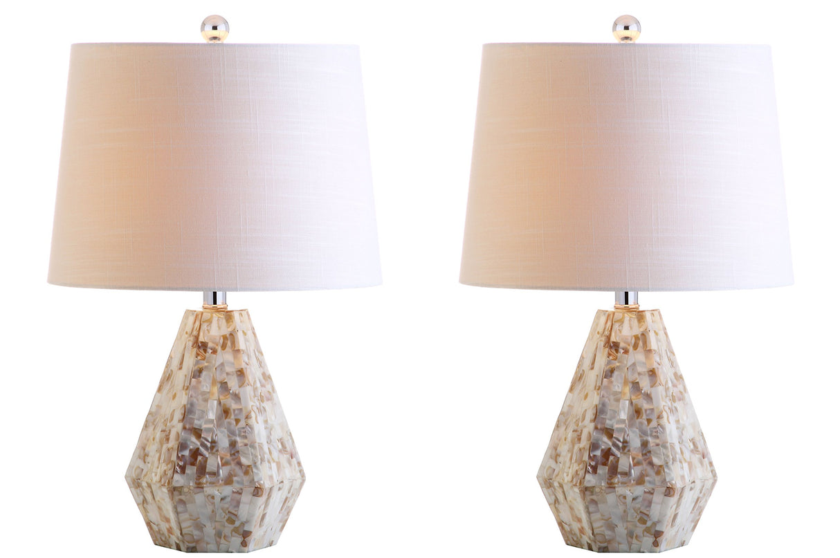 JYL4004A-SET2 Set of 2 Table Lamps Isabella 21" Seashell LED Table Lamp