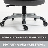 Executive Big & Tall Office Chair Rubber Wheels Heavy Duty 400lbs Capacity, High Back