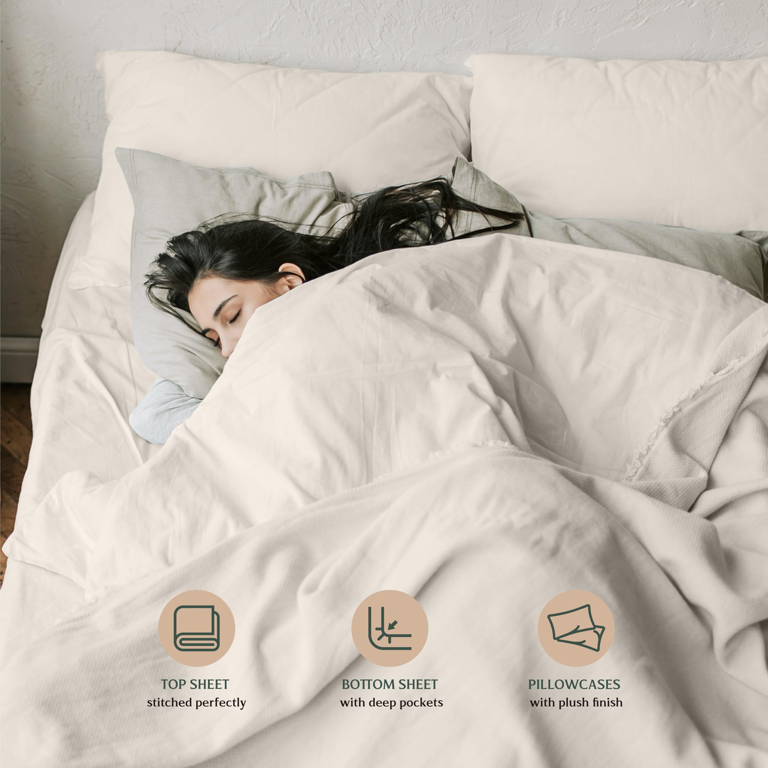 100% Viscose Derived from Bamboo Sheets Queen - 4 Piece Bamboo