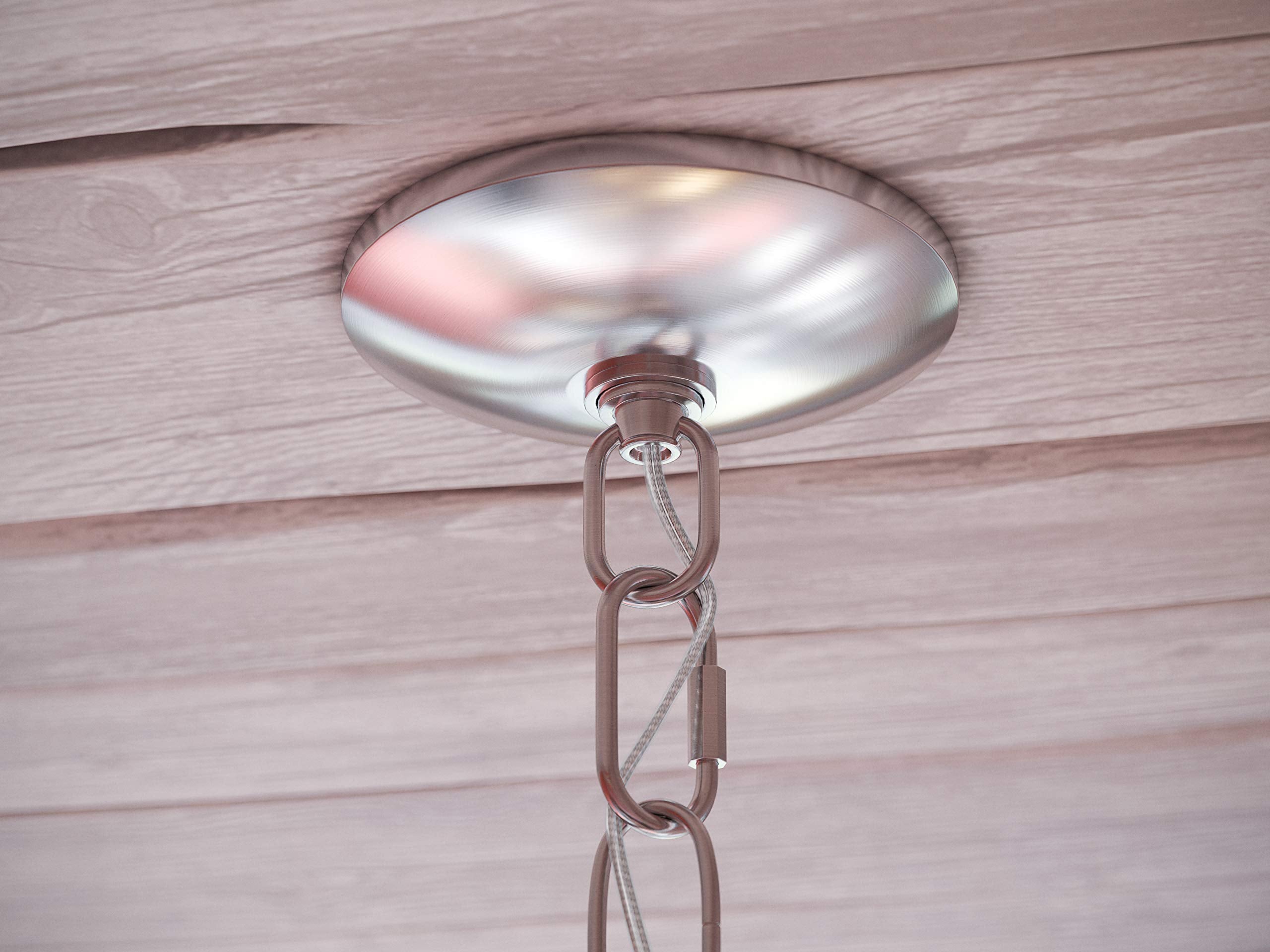 93132BS Dumas 5 Light Wood Bead Chandelier with White Finish, Casual Style, 32" Height