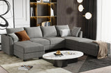 Modular Sectional Sofa U Shaped Sectional Couch with Ottomans Reversible Modular Sofa 7 Seater Couch