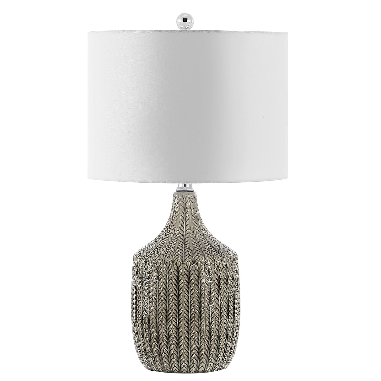 Lighting Collection Secia Modern Grey Ceramic 25-inch Bedroom Living Room Home Office
