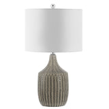Lighting Collection Secia Modern Grey Ceramic 25-inch Bedroom Living Room Home Office