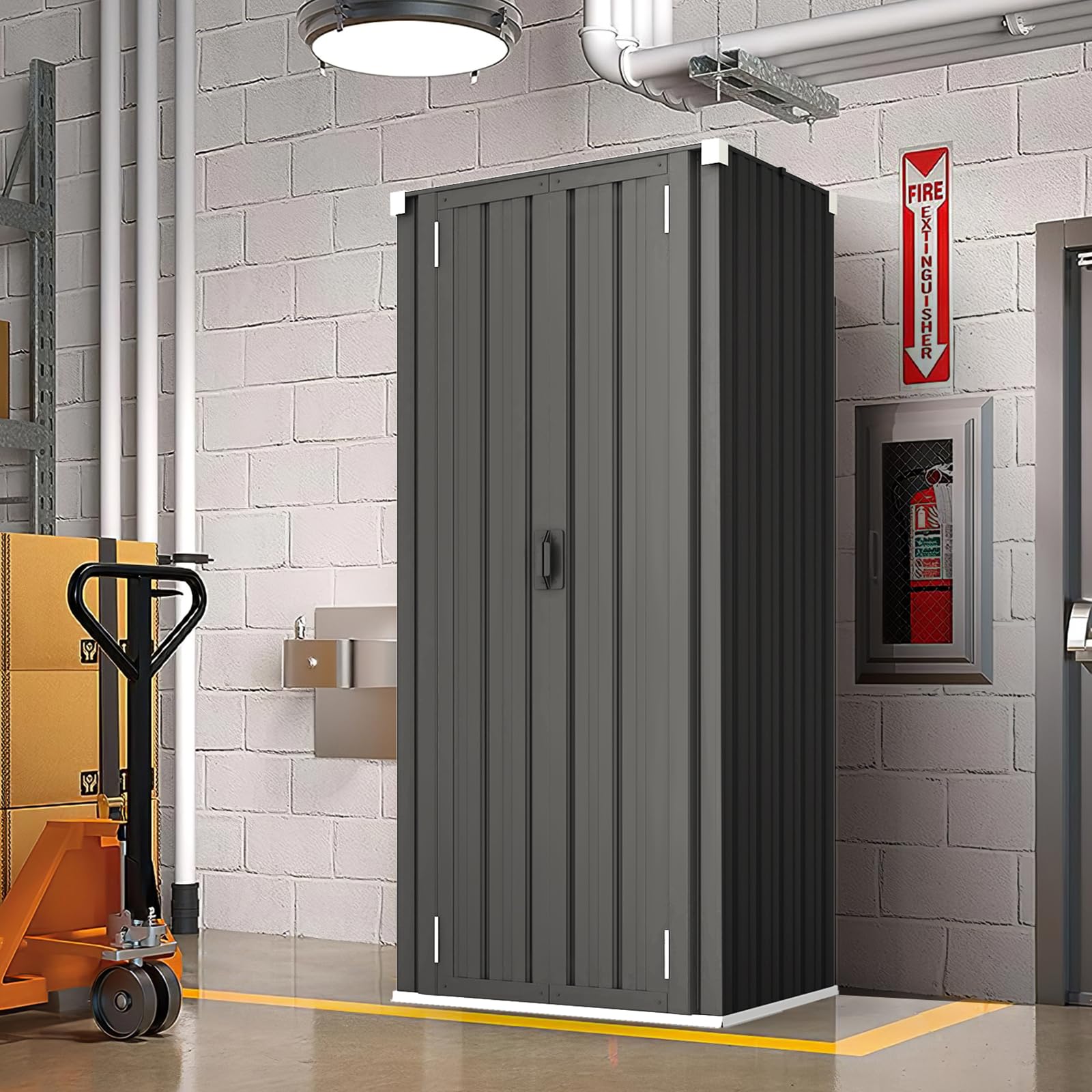 Outdoor Storage Cabinet Storage Shed Waterproof with Shelves