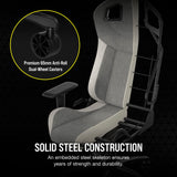 T3 RUSH (2023) Gaming Chair, One Size, Gray and White