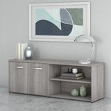 Business Furniture Studio C Low Storage Cabinet with Doors and Shelves
