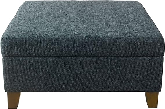 Home Decor |K2380-E903| Luxury Large Faux Leather Square Storage Ottoman