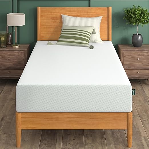 10 Inch Green Tea Memory Foam Mattress, King, Fiberglass Free, Patented Custom